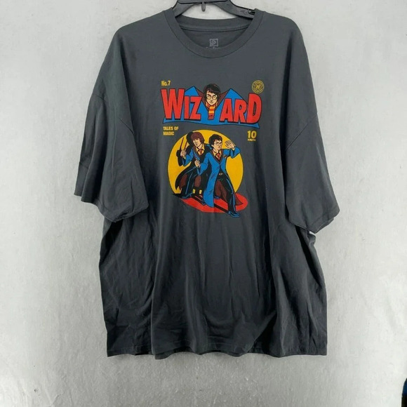TeeFury Gallery T-Shirt Men's Sz 3XL Gray Wizard Harry Potter Tales Crew Neck - Picture 1 of 11